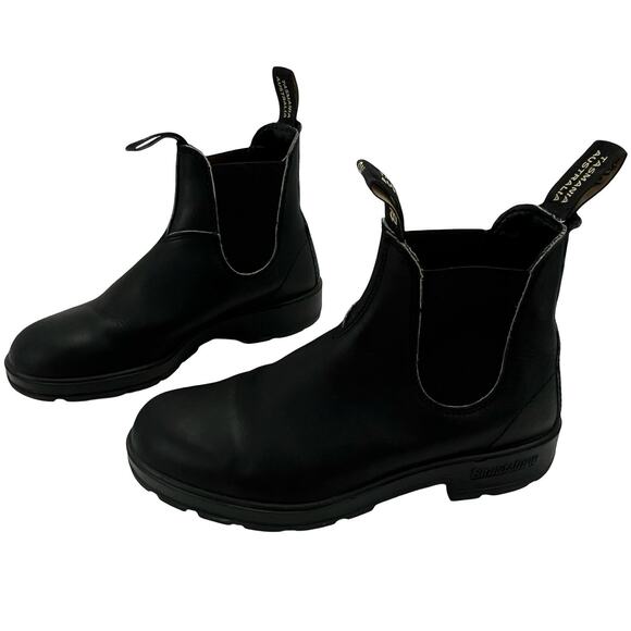Blundstone #500 Black Leather Chelsea Boots – Unisex US W 7.5 Oil-Resistant Sole - Picture 1 of 15